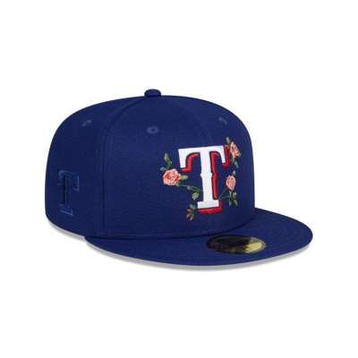 Sapca New Era Texas Rangers MLB Bloom 59FIFTY Fitted - Albastri